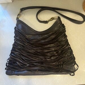 Jacqueline Jarrot Dark Brown Leather Hobo Bag